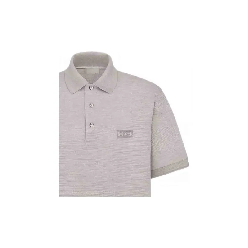 DIOR Icon Polo Shirt Men's Gray-5