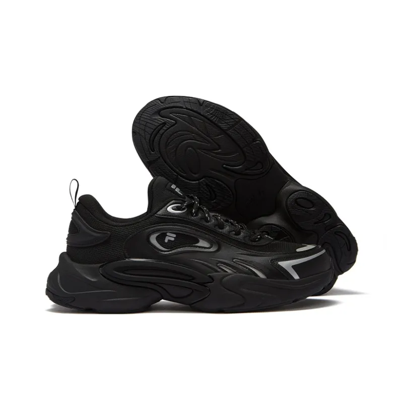 FILA FUSION Gravitation Slip-Resistant Low-Top Casual Shoes Men's Black Gray-5