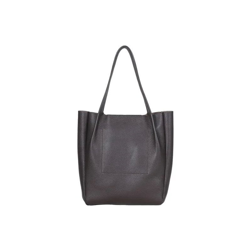 SAMSONITE Cow Leather Tote Bag Shopping Bag Handbag Unisex Brown & Red-4
