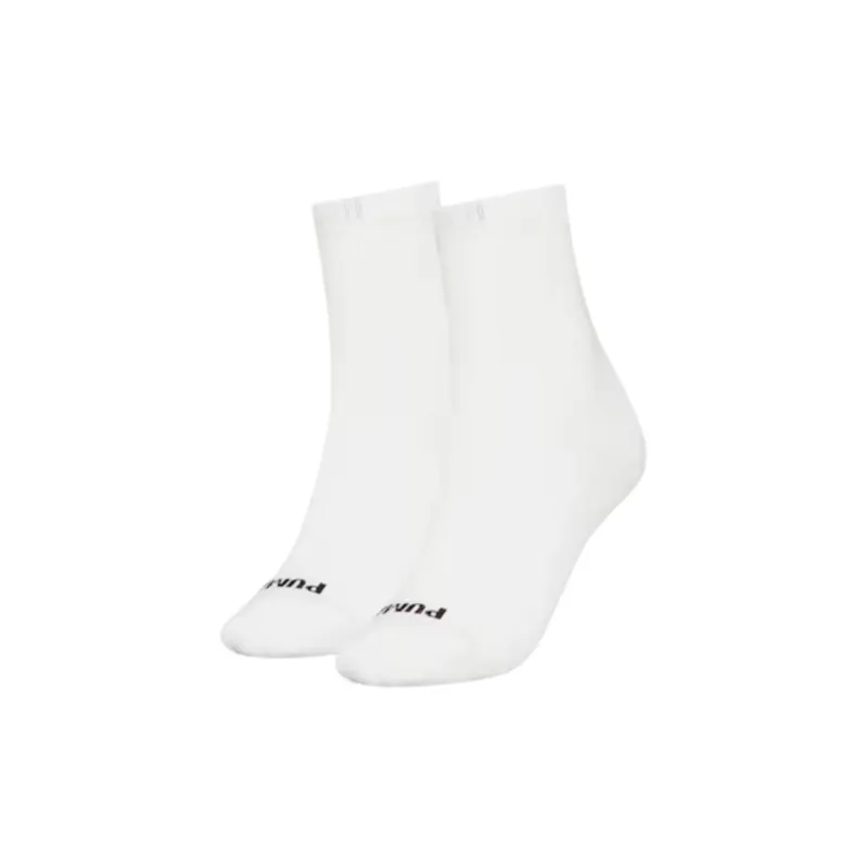 PUMA Heart Short Crew Mid-Calf Socks Women's 2 Pack White-0