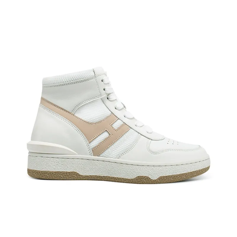 He Jinchang High Top Skateboard Shoes Women's White-3