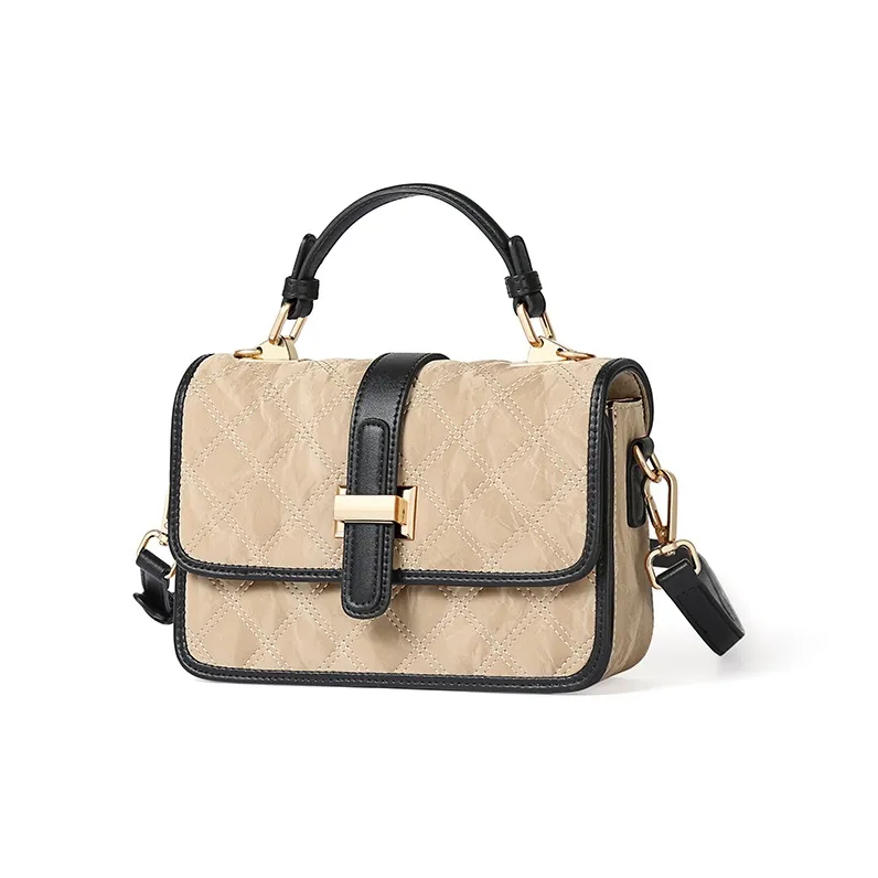 TUCANO With Cow Leather And PU Shoulder Bag, Crossbody Bag, Handbag Trumpets Women's Light Camel-1