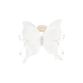 Crafts Women's Gauze Resin Zirconia Hair Clips Unisex
