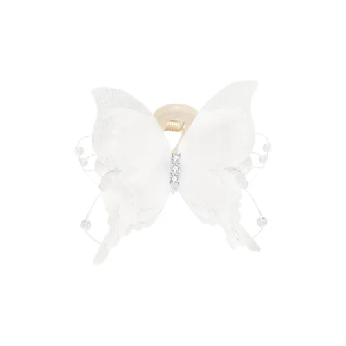 Crafts Women's Gauze Resin Zirconia Hair Clips Unisex