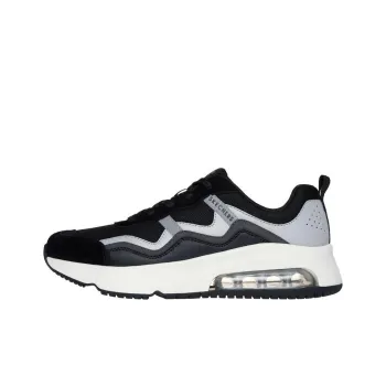 Skechers Uno Anti-Slip Wear-Resistant Low-Top Casual Shoes Men's Black Gray Color