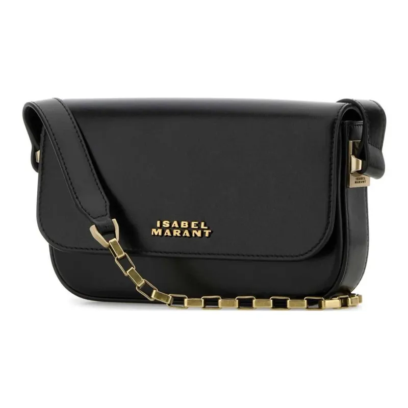 ISABEL MARANT Leather Crossbody Bag, Shoulder Bag Women's Black-1