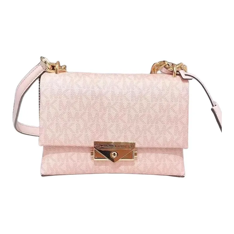 MICHAEL KORS Cece Canvas With Leather Shoulder Bag Small Size Women's Pink-1