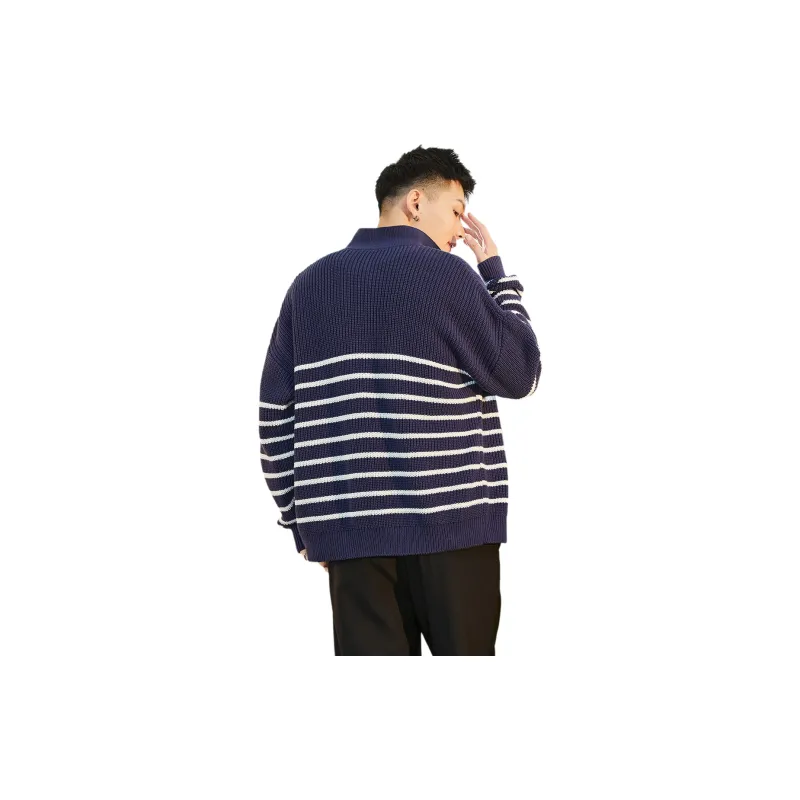 Tonlion Sweaters Men Navy Blue-1