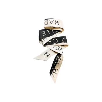CHANEL Silk Scarves Unisex Beige
