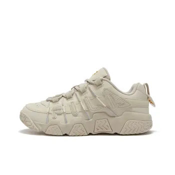 FILA FUSION BARRICADE Puffy Shoes Wear Resistant Low Top Vintage Basketball Shoes Men's Yellow
