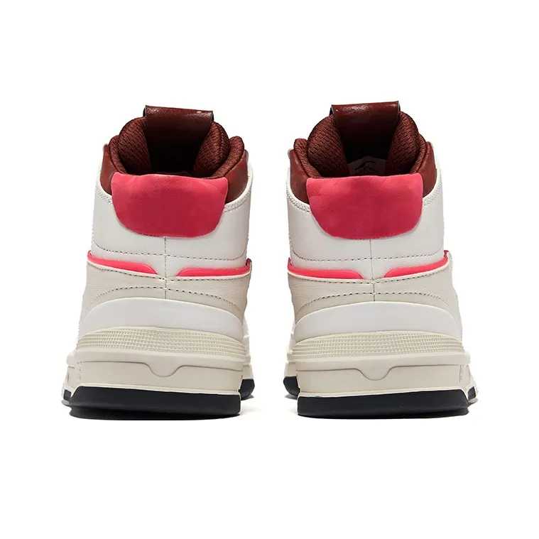 Erke Single 3.0 Wear Resistant Slip Resistant High Top Skateboard Shoes Women's Sweet Grape Microcrystal White-4