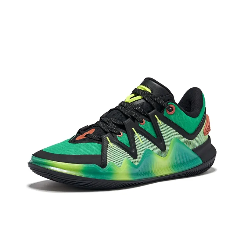 Erke Fearless EP Cushioning Anti Twist Anti Rollover Low Top Basketball Shoes Men's Lime Green Jet Black-2