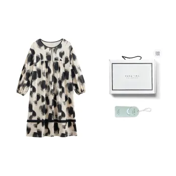 XUANZHITING Nightgown Gift Box Set Women's Ecru