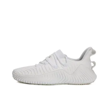 Adidas AlphaBounce Abrasion Resistant Slip Resistant Low Top Training Shoes Men's White