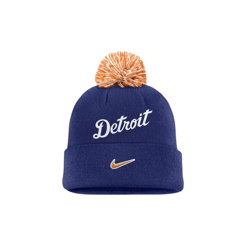 Nike Detroit Tigers Peak Men's Nike Mlb Cuffed Pom Beanie-1