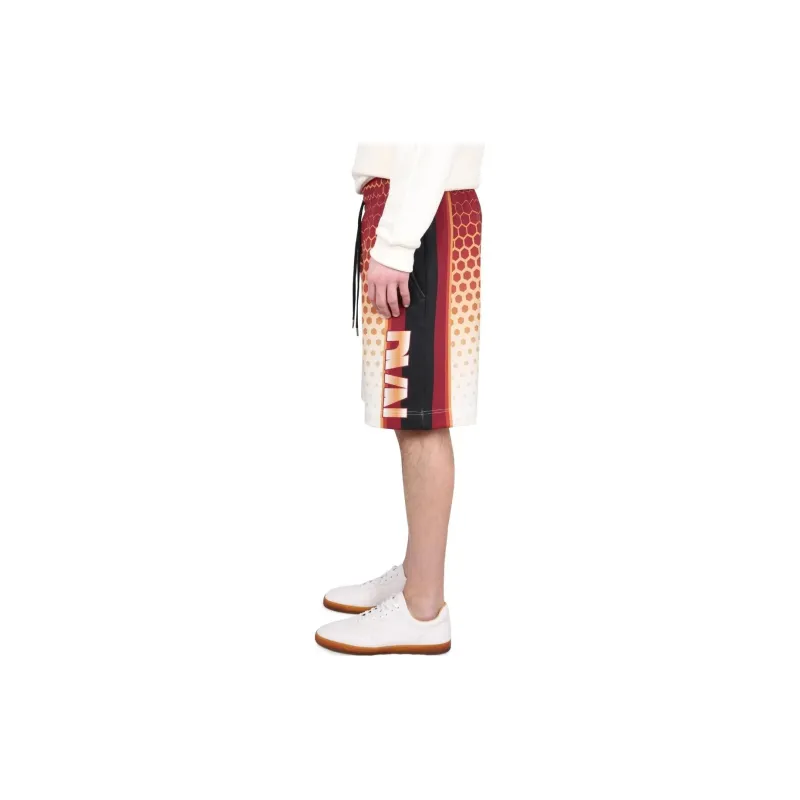 DRIES VAN NOTEN Logo Printed Drawstring Bermuda Shorts-2