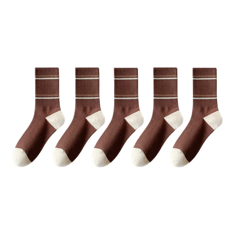 Lan Miao Mid Calf Socks Women's 5 Pack-7