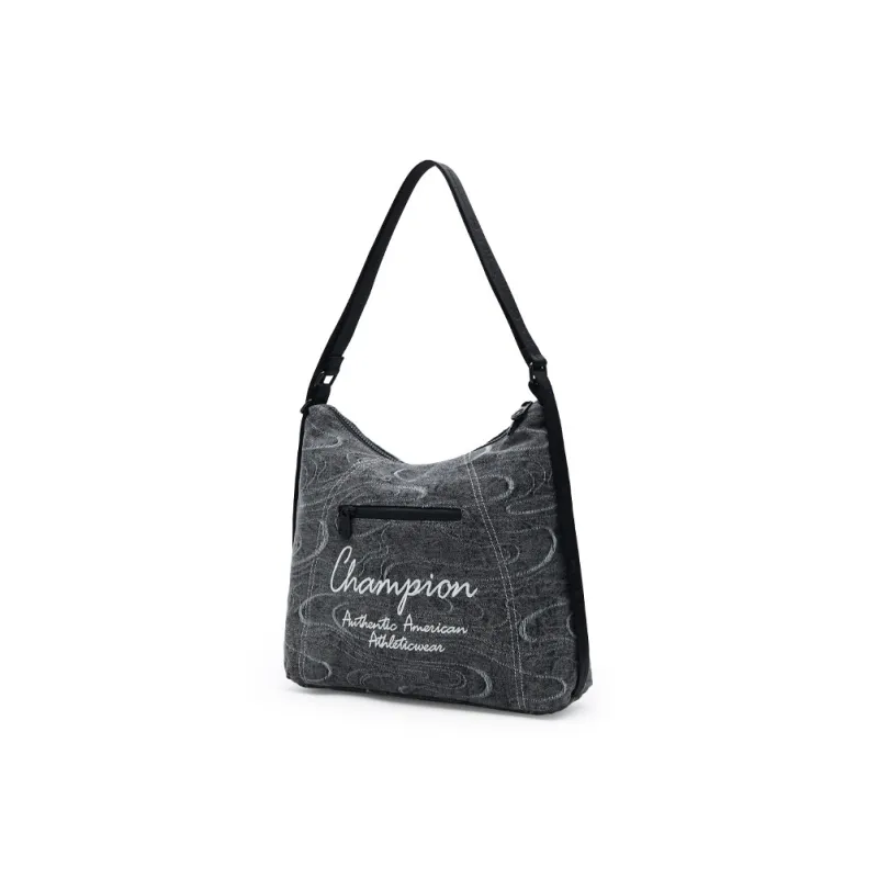 Champion Fabric Shoulder Bag Double Shoulder Classic Minimalist Style Individual Regular Unisex Dark Gray/Ecru/Black-5