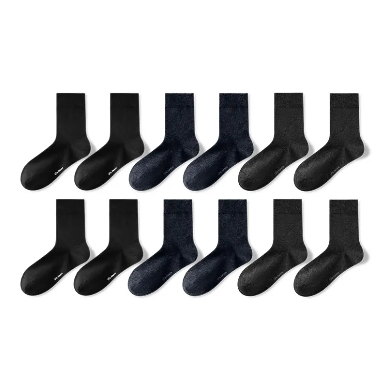 HLA Mid-Calf Socks Men's 6 Pack-0