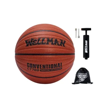 WELLman PU Basketball Full Brown Size 7 Ball Training Unisex