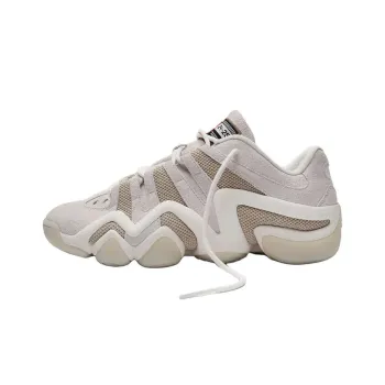 Adidas Crazy 8 Anti Slip Wear Resistant Low Top Basketball Shoes Unisex Light Gray