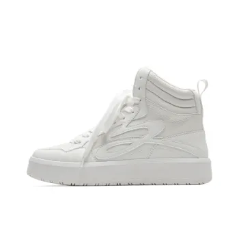 Mule Donkey Breathable Height Increasing High Top Skateboard Shoes Unisex White
