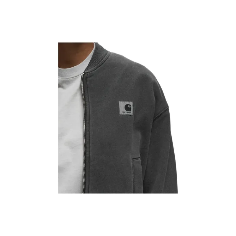 Carhartt WIP SS24 W' Nelson Sweat Bomber Jacket Women's Charcoal Gray-3
