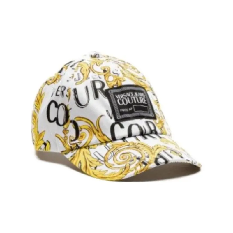 VERSACE Cotton Baseball Caps Women's White-1