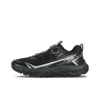 VICTOR Cushioned Slip Resistant Low Top Badminton Shoes Unisex Black