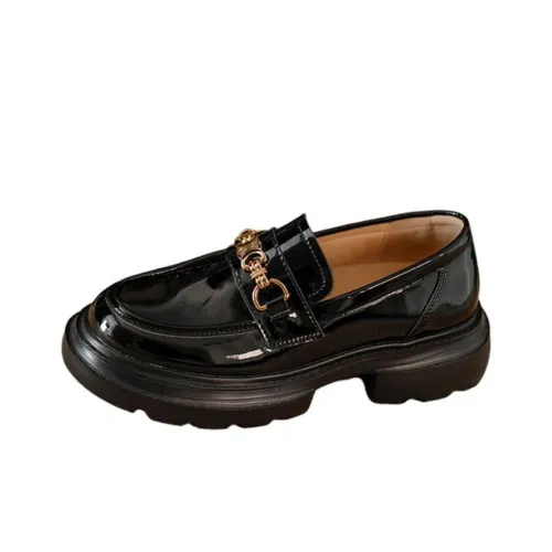 YGK Loafers Women's Black Mirror Finish