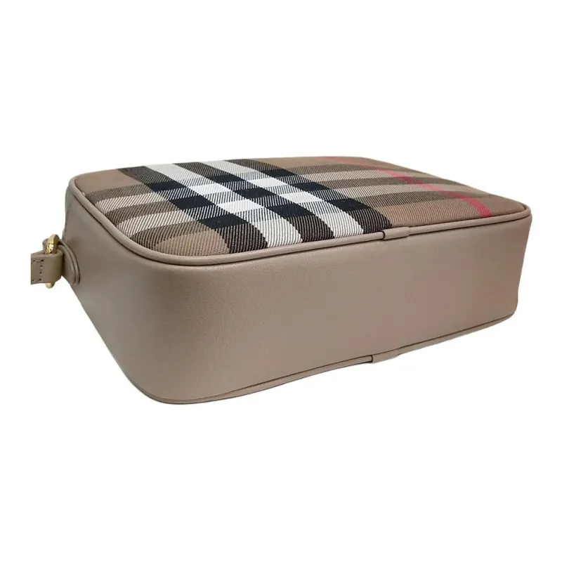 Burberry Cow Leather Shoulder Bag, Crossbody Bag Unisex Khaki-2