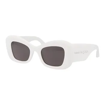 Alexander McQueen Acetate Butterfly Sunglasses Women's White