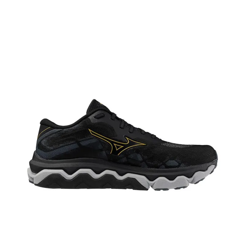 Mizuno Wave Horizon 7 Cushioning And Breathable Low Top Running Shoes Men's Black-1