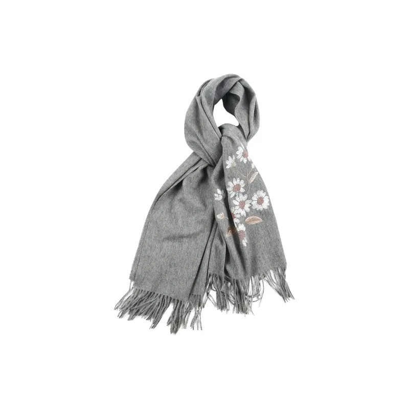 Shanghai Story 100% Sheep Wool Shawls Women's Encounter The Bloom, Nude-9