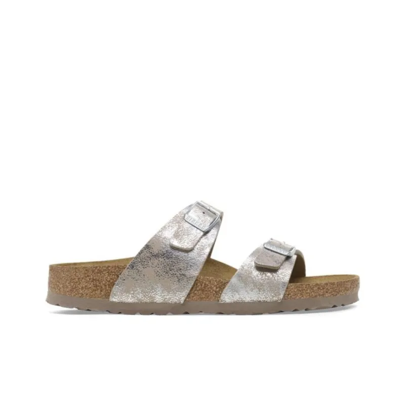 Birkenstock EVA Abrasion-Resistant Slide Slippers Women's Metallic Silver-1