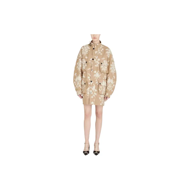 Giambattista Vall Floral-embroidered Parka-1