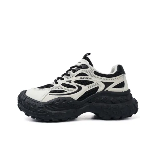 Warrior Lightweight Low Top Chunky Sneakers Women's Black Beige 1.0