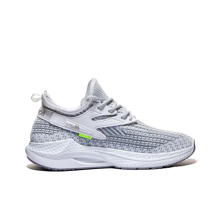 Warrior Anti Slip And Wear Resistant Breathable Low Top Casual Running Shoes Men's White Gray-1