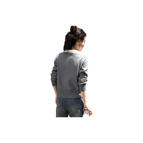 Mo Han Yi Mei Knitwear Women's Dark Heather Gray