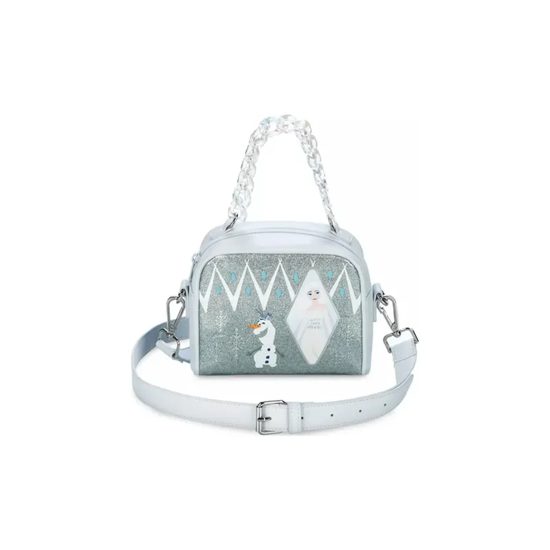 Disney Frozen Series Polyurethane Handbag Shoulder Bag Crossbody Bag Kids' Blue-0