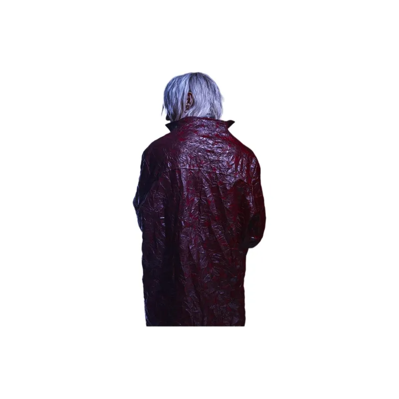 REJJ Trench Coat Men's Burgundy-1