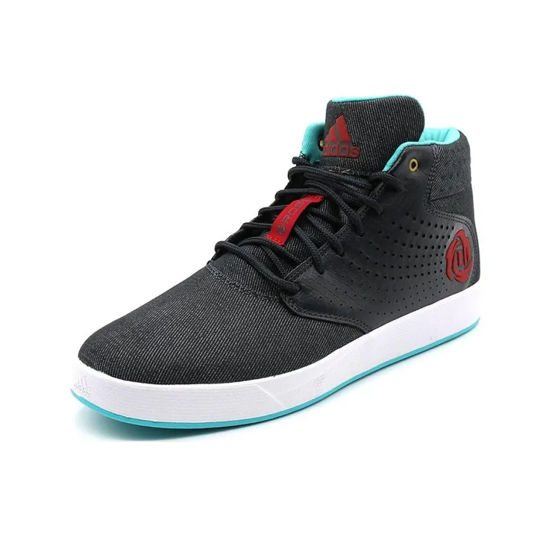 Adidas D Rose Lakeshore Anti Slip Wear Resistant Mid Top Basketball Shoes Men's Black-2