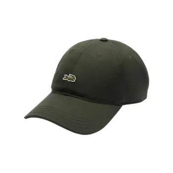 LACOSTE Cotton Baseball Caps Unisex Khaki Green