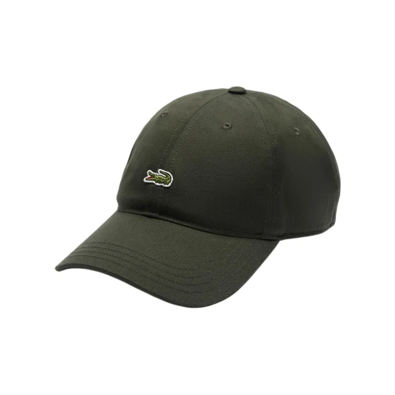 LACOSTE Cotton Baseball Caps Unisex Khaki Green-0