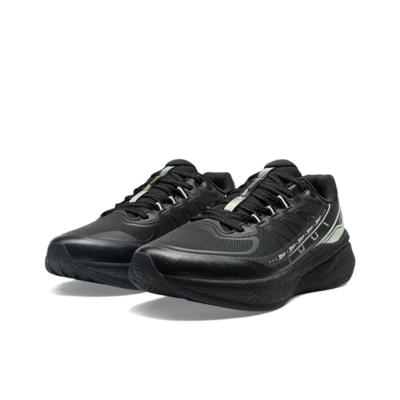 XTEP Anti Slip Wear Resistant Low Top Casual Running Shoes Women's Black Green-2