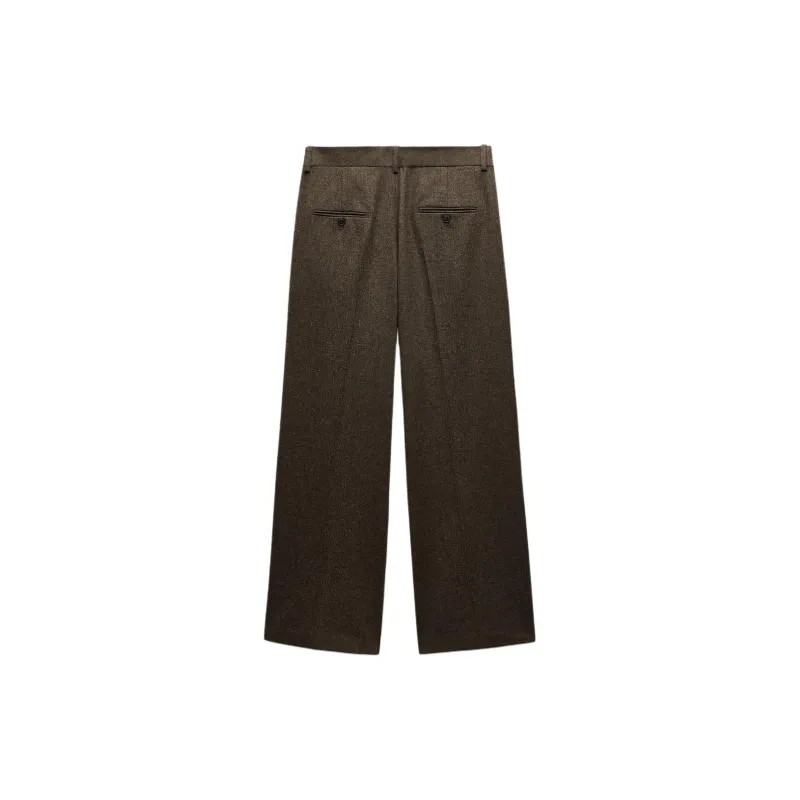 ZARA ZW Series Casual Pants Women's Brown-1