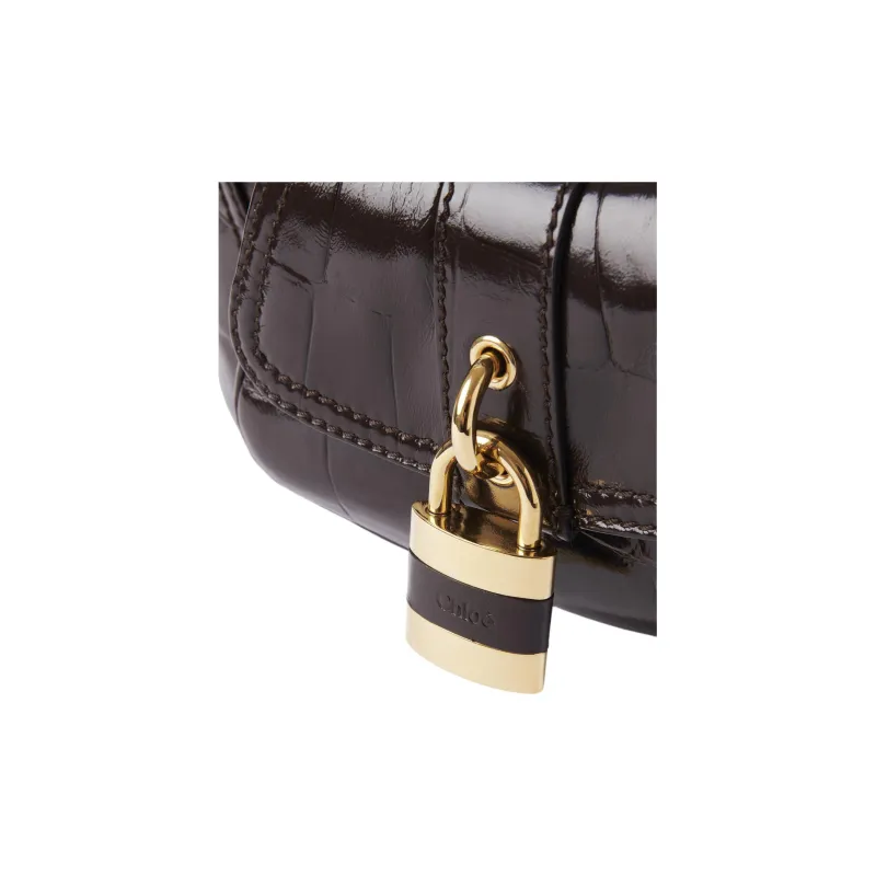 Chloe Calfskin One Shoulder Handbags Women's Cor Brown-3