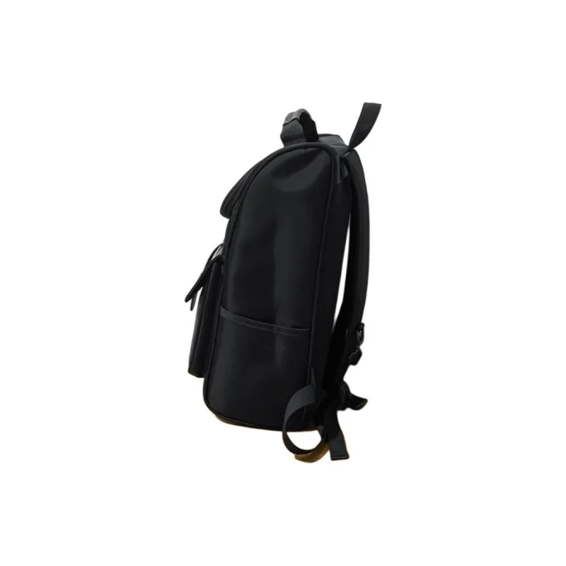 Yalu Oxford And Mesh Backpack Regular Unisex Black-2