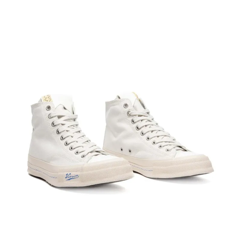 Visvim Abrasion Resistant Slip Resistant High Top Canvas Shoes Men's White-2
