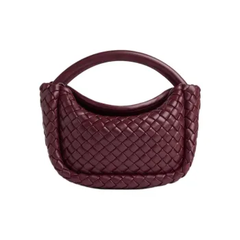 Bottega Veneta Sheepskin Shoulder Bag Crossbody Bag Handbag Mini Women's Barolo Red